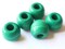 5 25mm Round Green Wood Beads Vintage Macrame Large Hole Beads